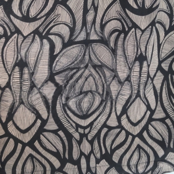 Akiko 100% Silk Printed Mini Dress Surplice V Neck Faux Wrap Floral Tan Size XS - Picture 7 of 14